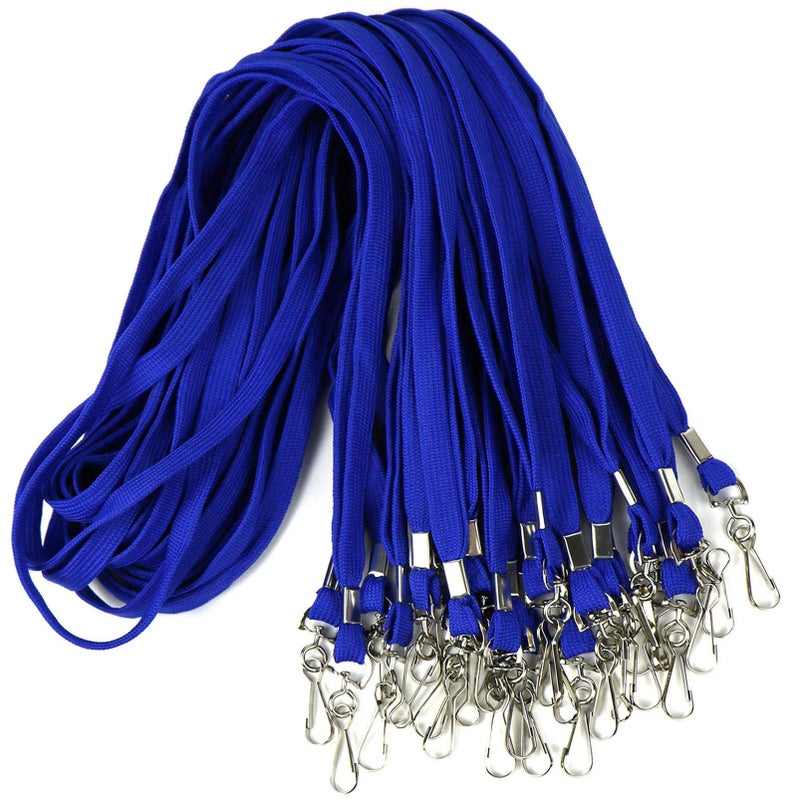 Ollain Badge Lanyards Flat Lanyard Swivel Hooks Durably Neck Bulk lanyards 100 Pack - Image 1